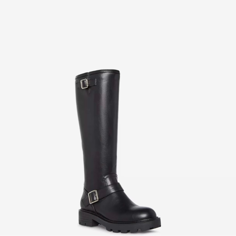 Madden Girl Black Tall Combat Moto Boots - Picture 2 of 16